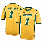 North Dakota State Bison 1 Marcus Williams Gold College Football Jersey Dzhi,baseball caps,new era cap wholesale,wholesale hats
